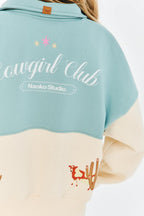 Hanorac Cowgirl Club cu fermoar