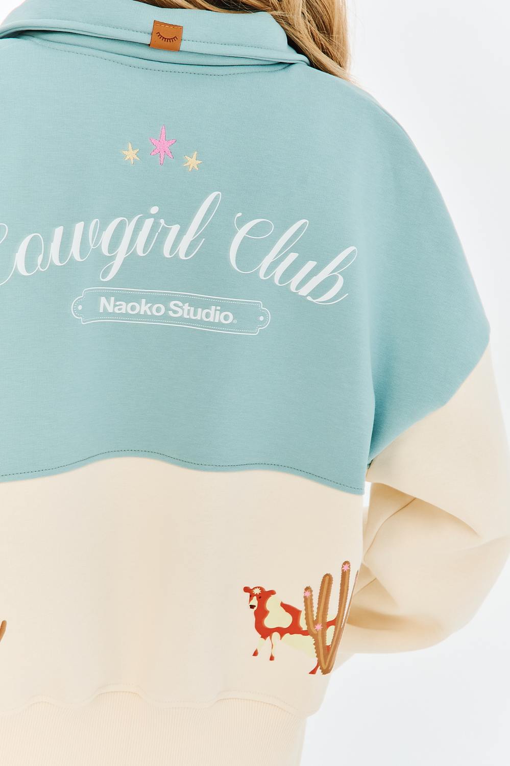 Hanorac Cowgirl Club cu fermoar