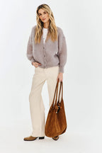 Kardigan Oatmeal Latte Mohair