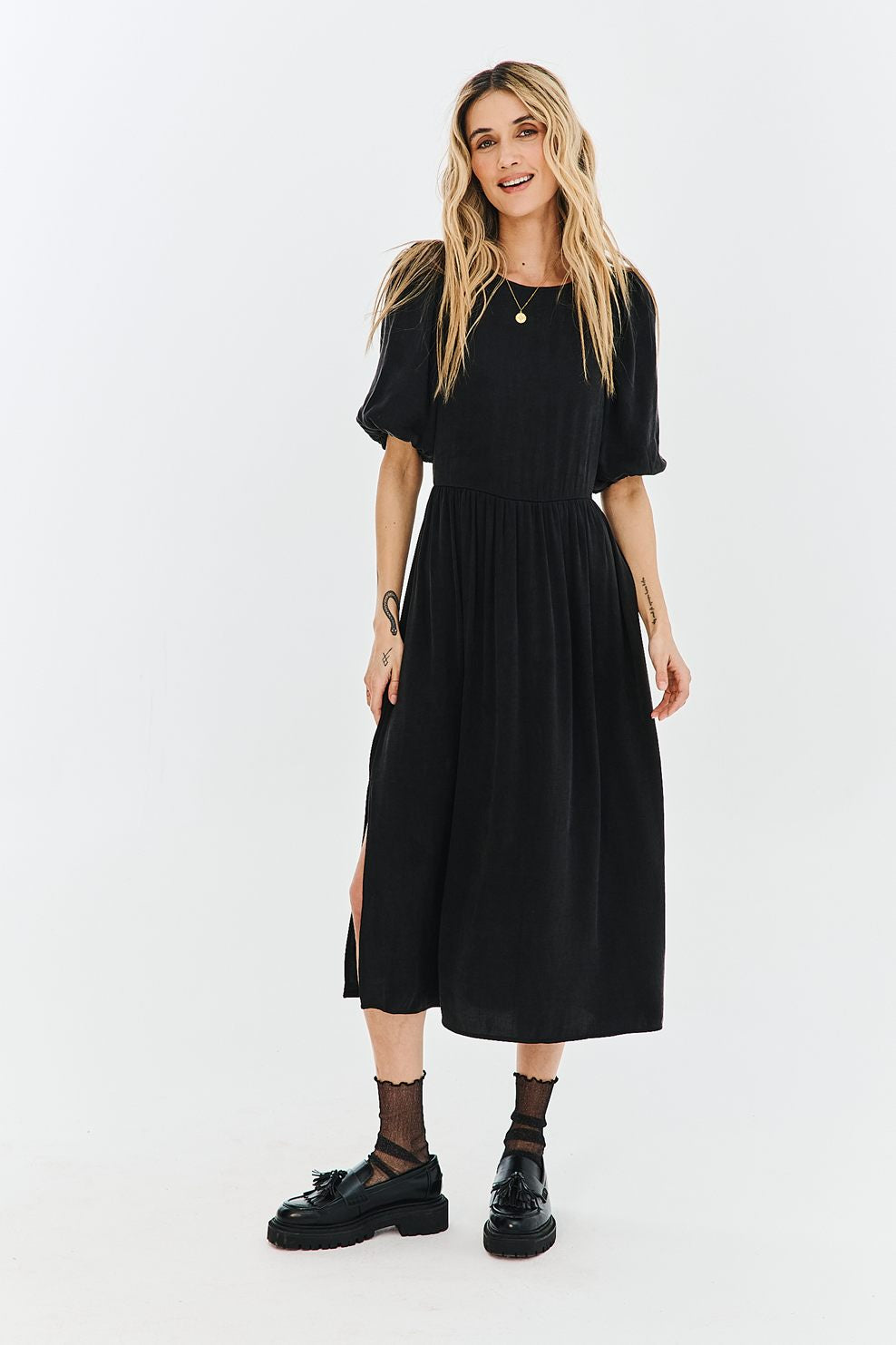 Black Orchid midi dress