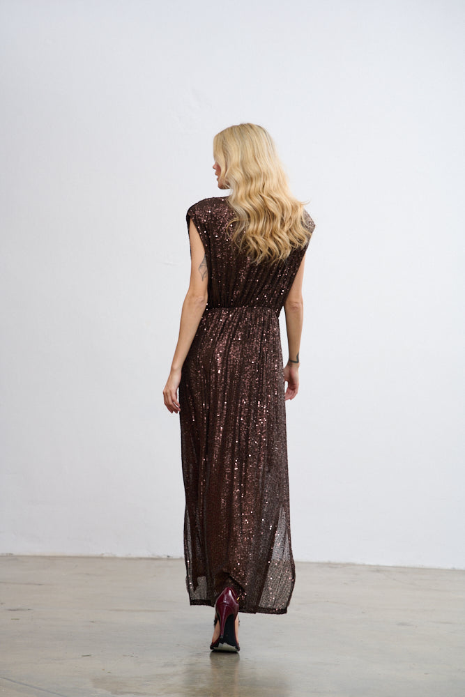 Rochie lungă cu paiete Magnetic Soul
