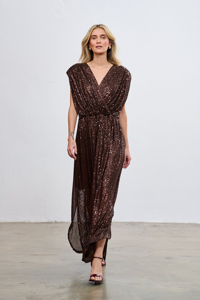 Rochie lungă cu paiete Magnetic Soul