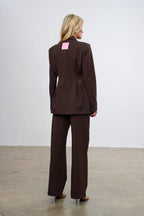 Brown Muse waisted blazer