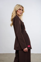 Brown Muse waisted blazer