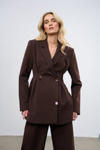 Brown Muse waisted blazer