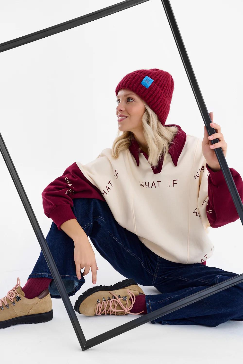 What If x Kit Agar hanorac tip polo
