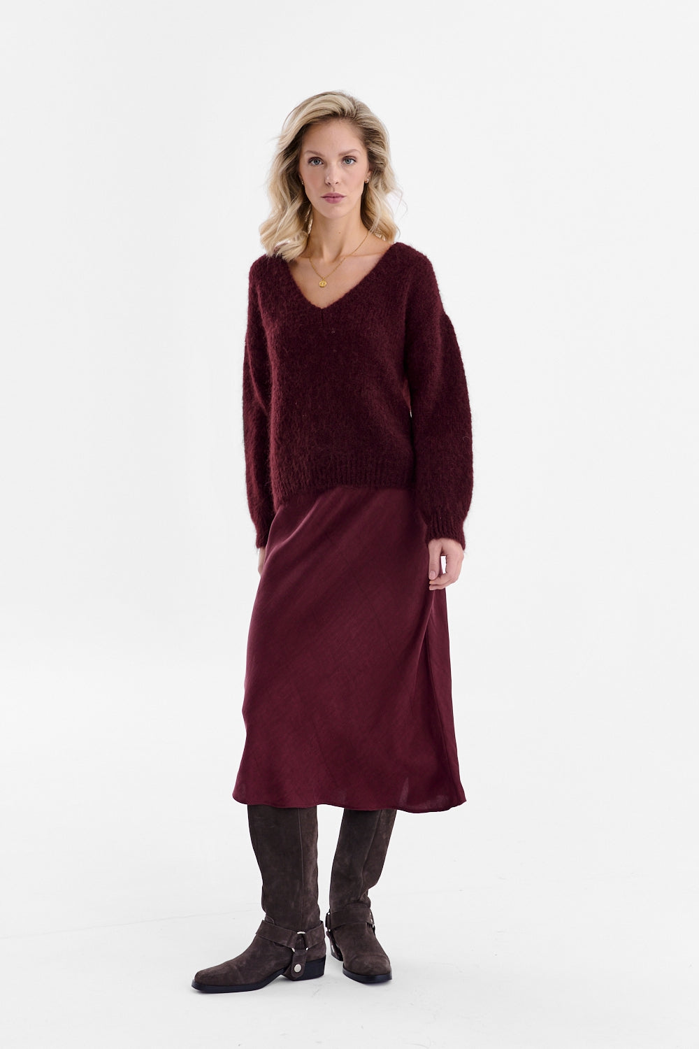 Mulberry Delight midi skirt