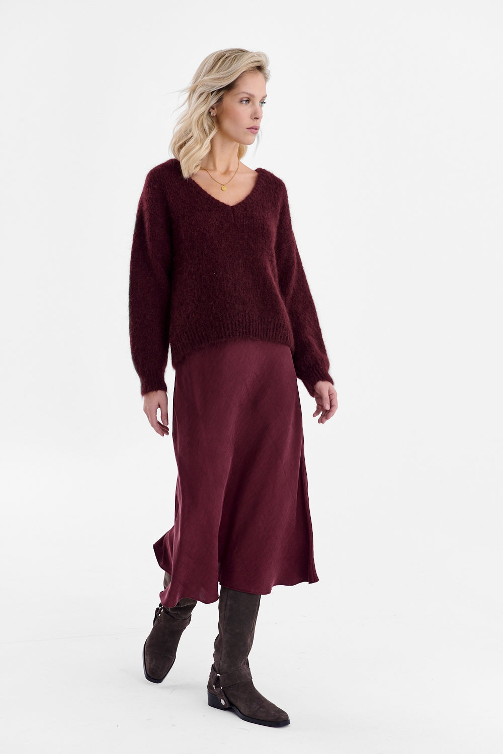 Mulberry Delight midi skirt