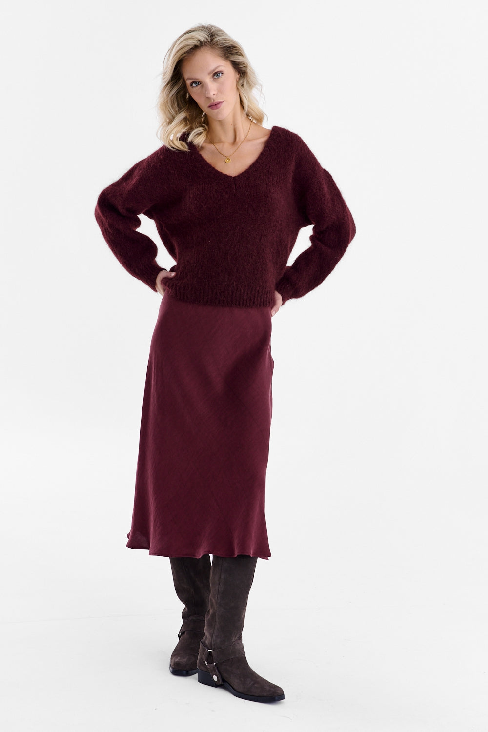 Mulberry Delight midi skirt