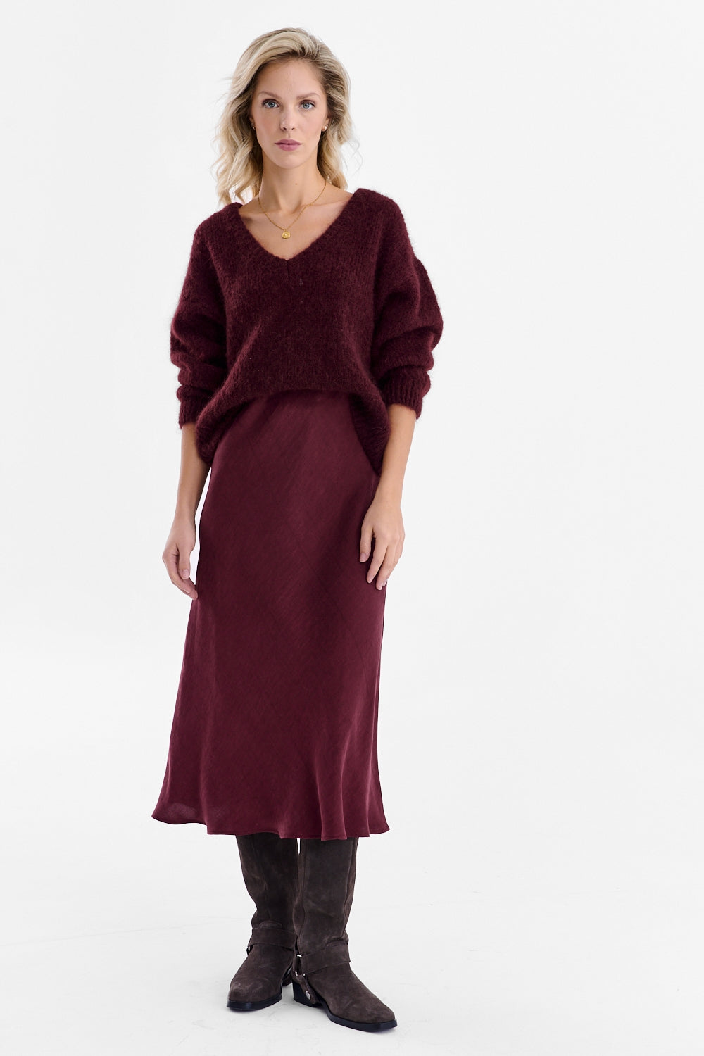 Mulberry Delight midi skirt