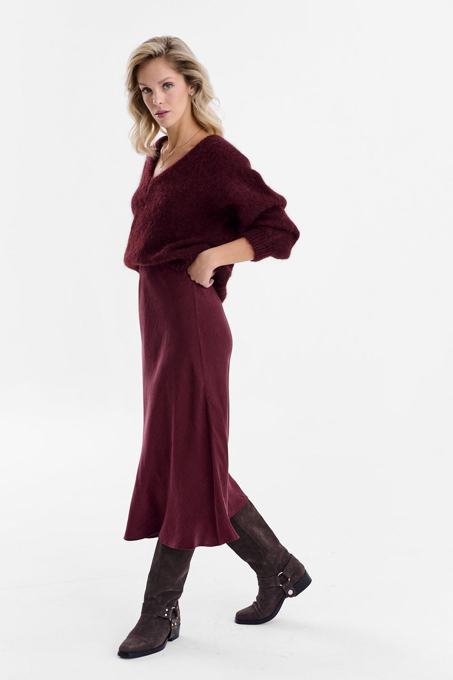 Mulberry Delight midi skirt