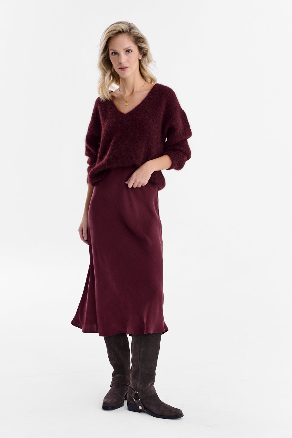 Mulberry Delight midi skirt