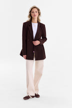 Brown Muse waisted blazer