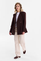 Brown Muse waisted blazer