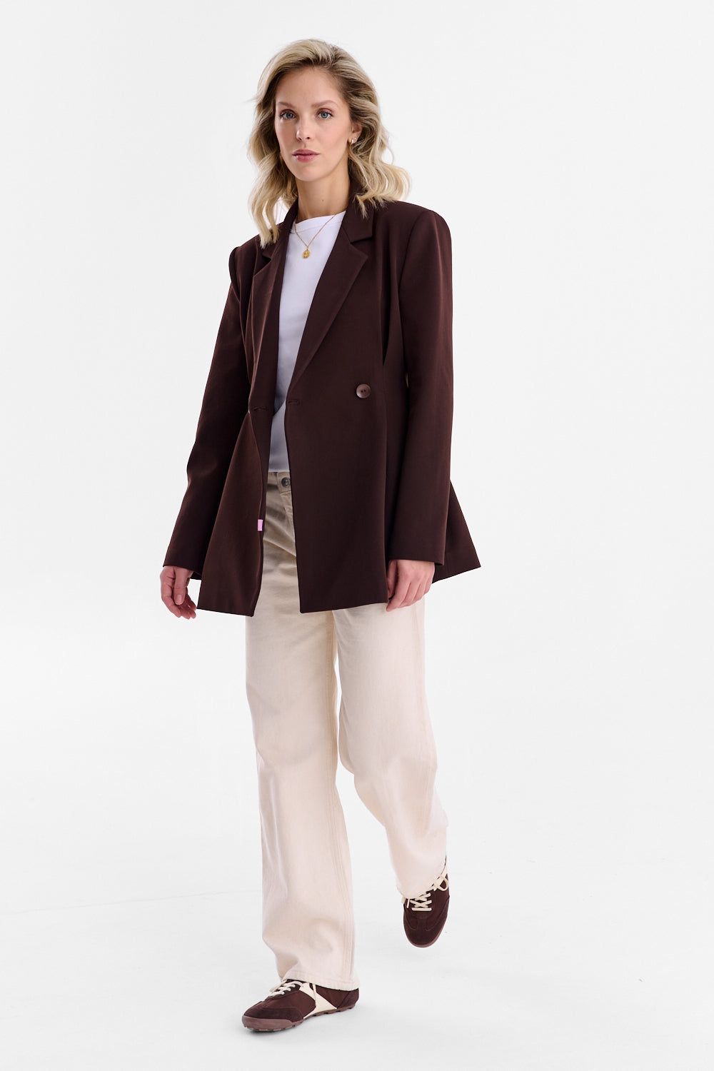 Brown Muse waisted blazer