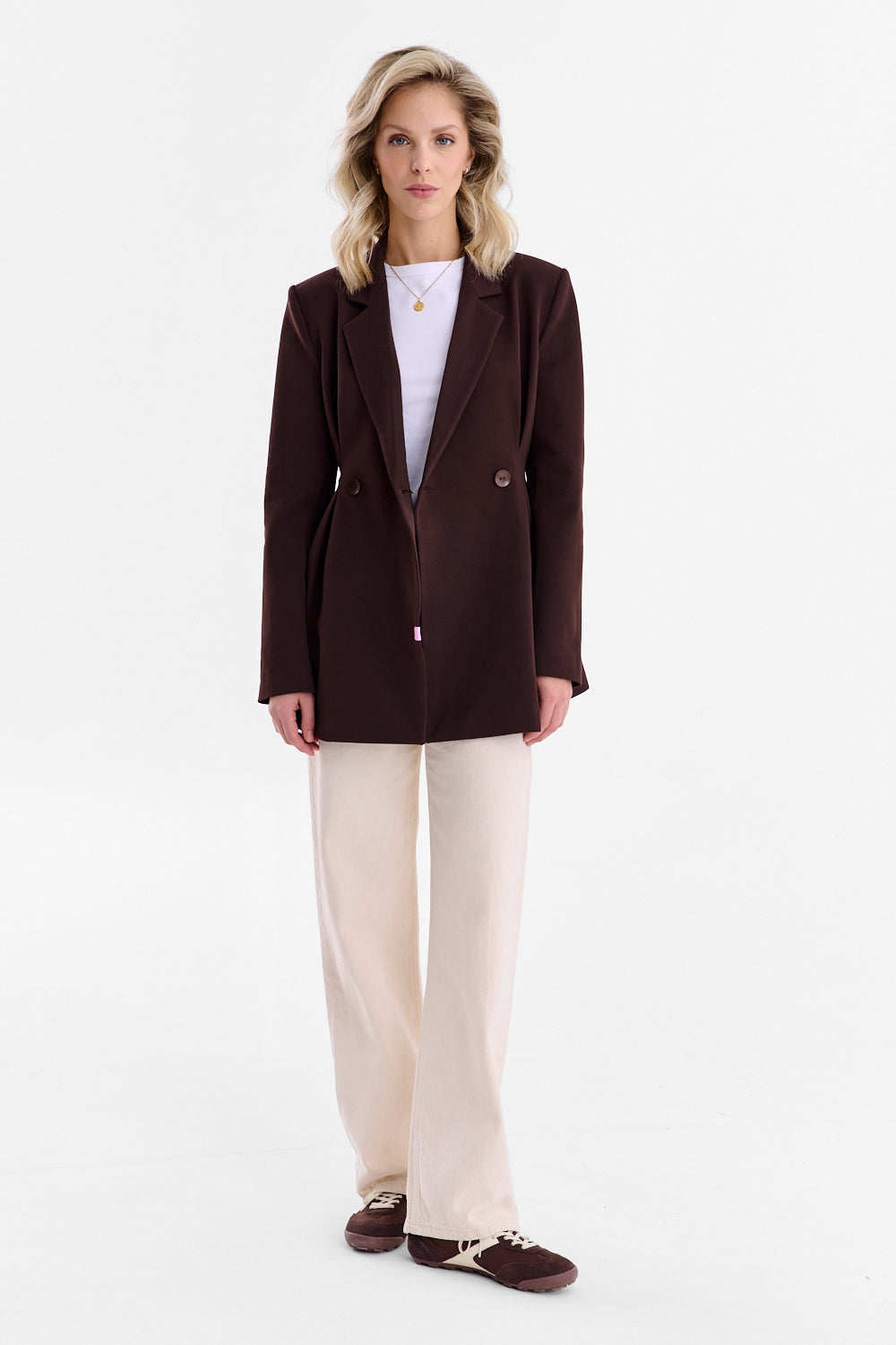 Brown Muse waisted blazer