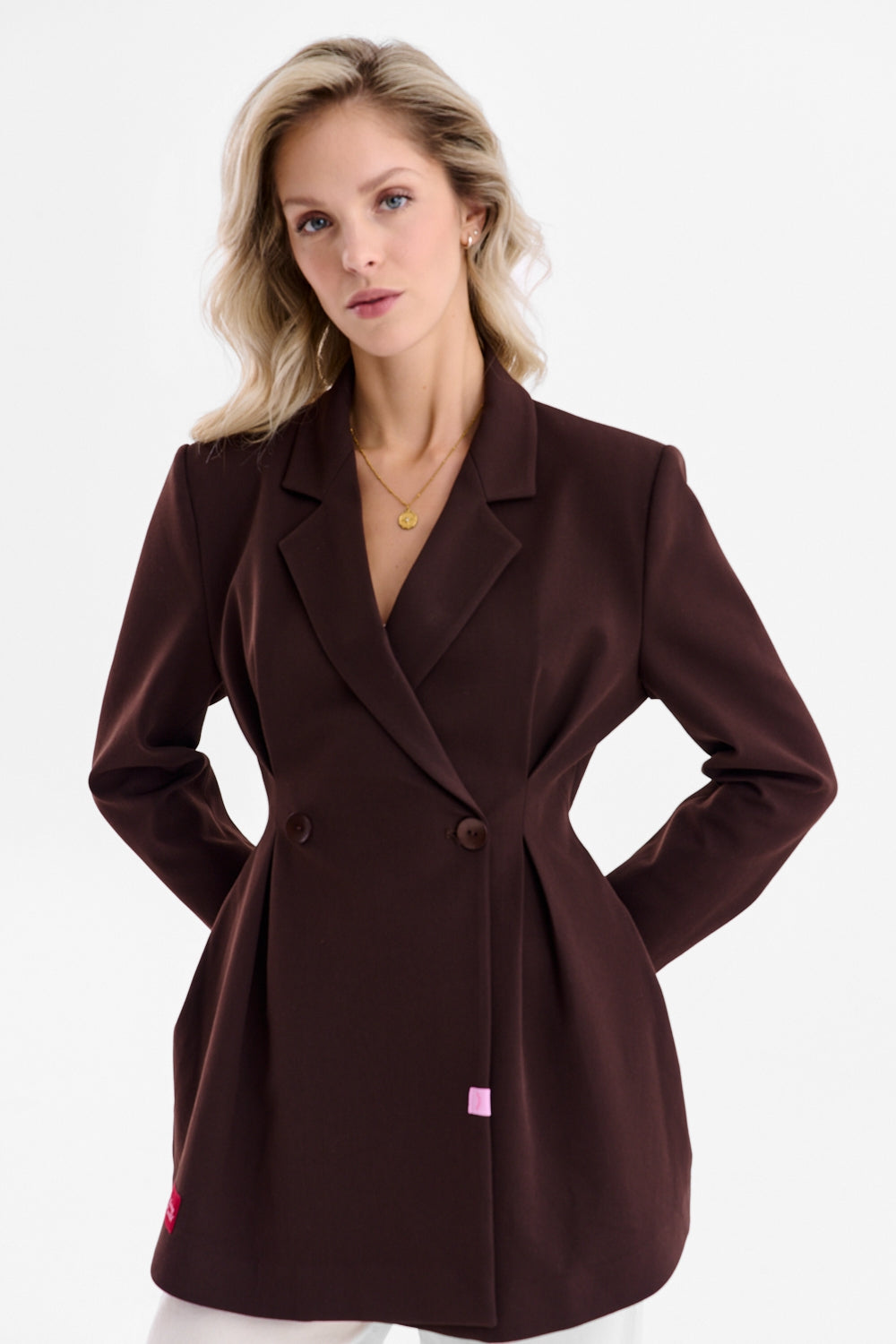 Brown Muse waisted blazer
