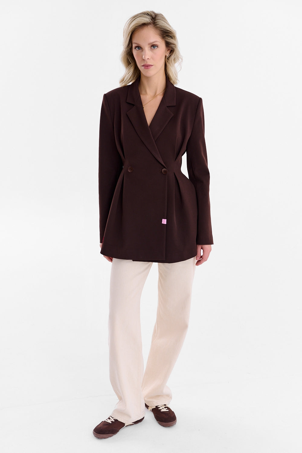 Brown Muse waisted blazer