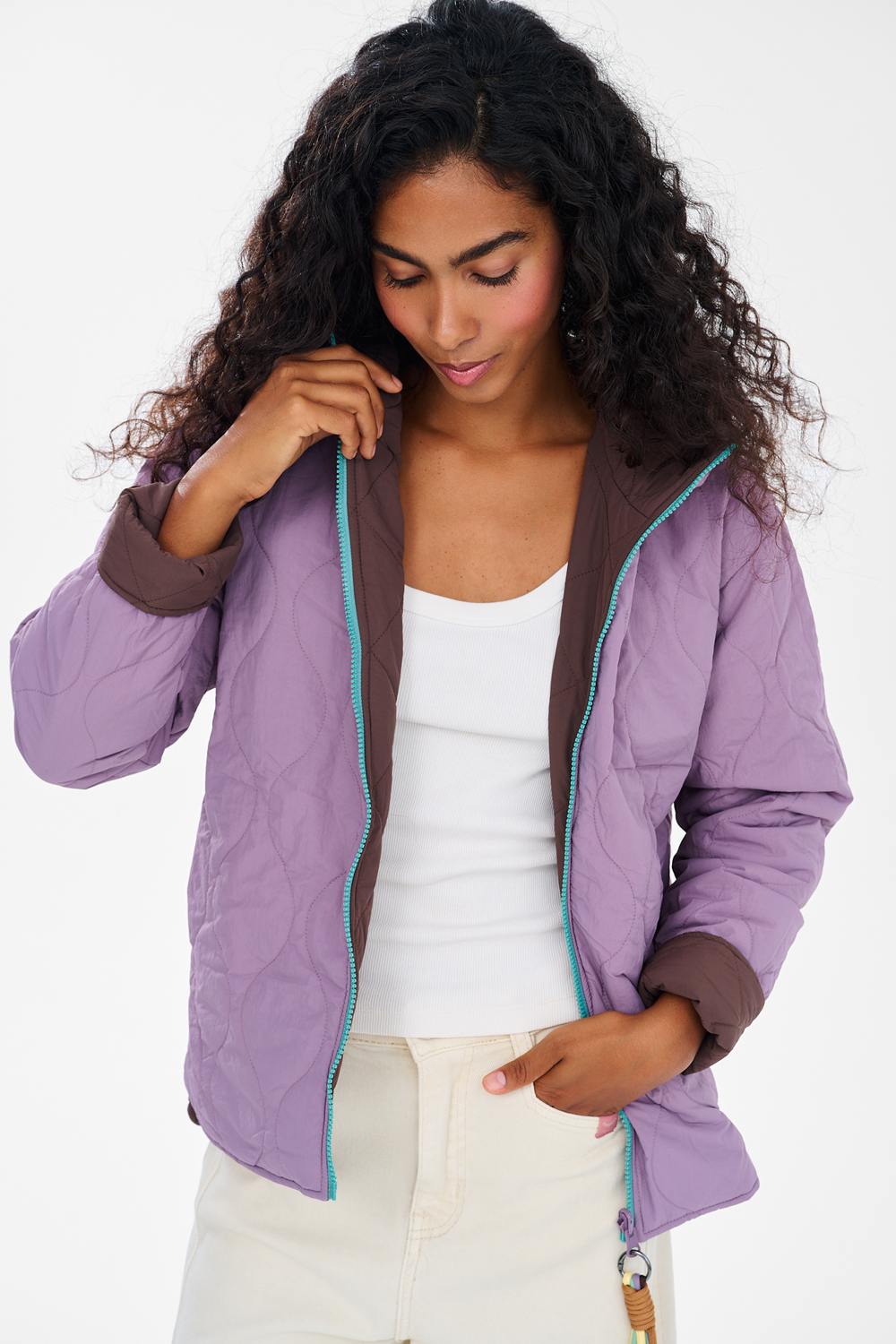 Poppy Cinnamon Dusk Reversible Hooded Jacket