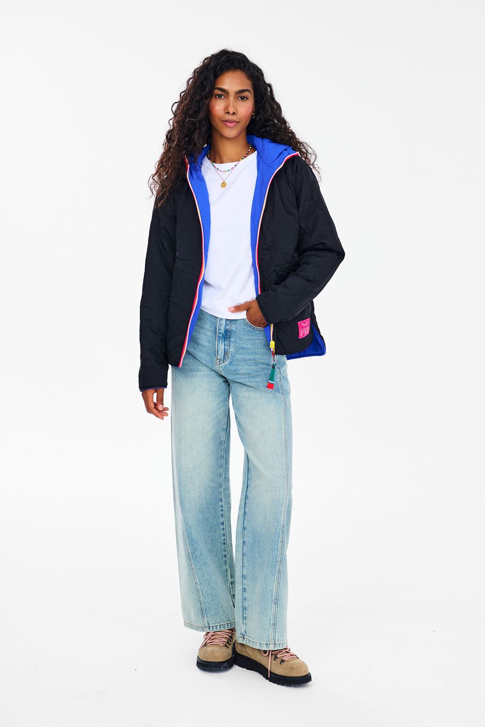Poppy Mismatched Reversible Hooded Jacket