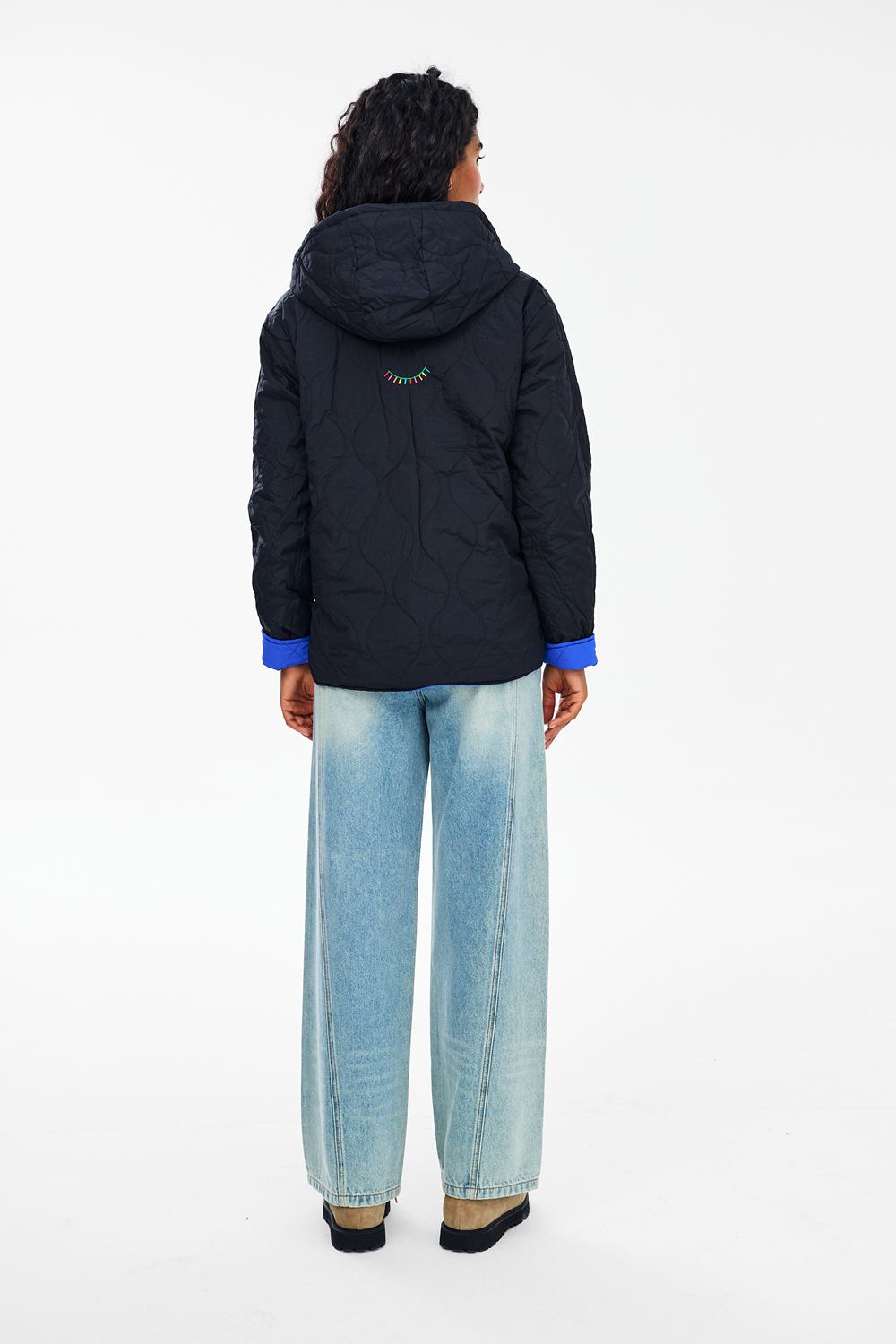 Poppy Mismatched Reversible Hooded Jacket