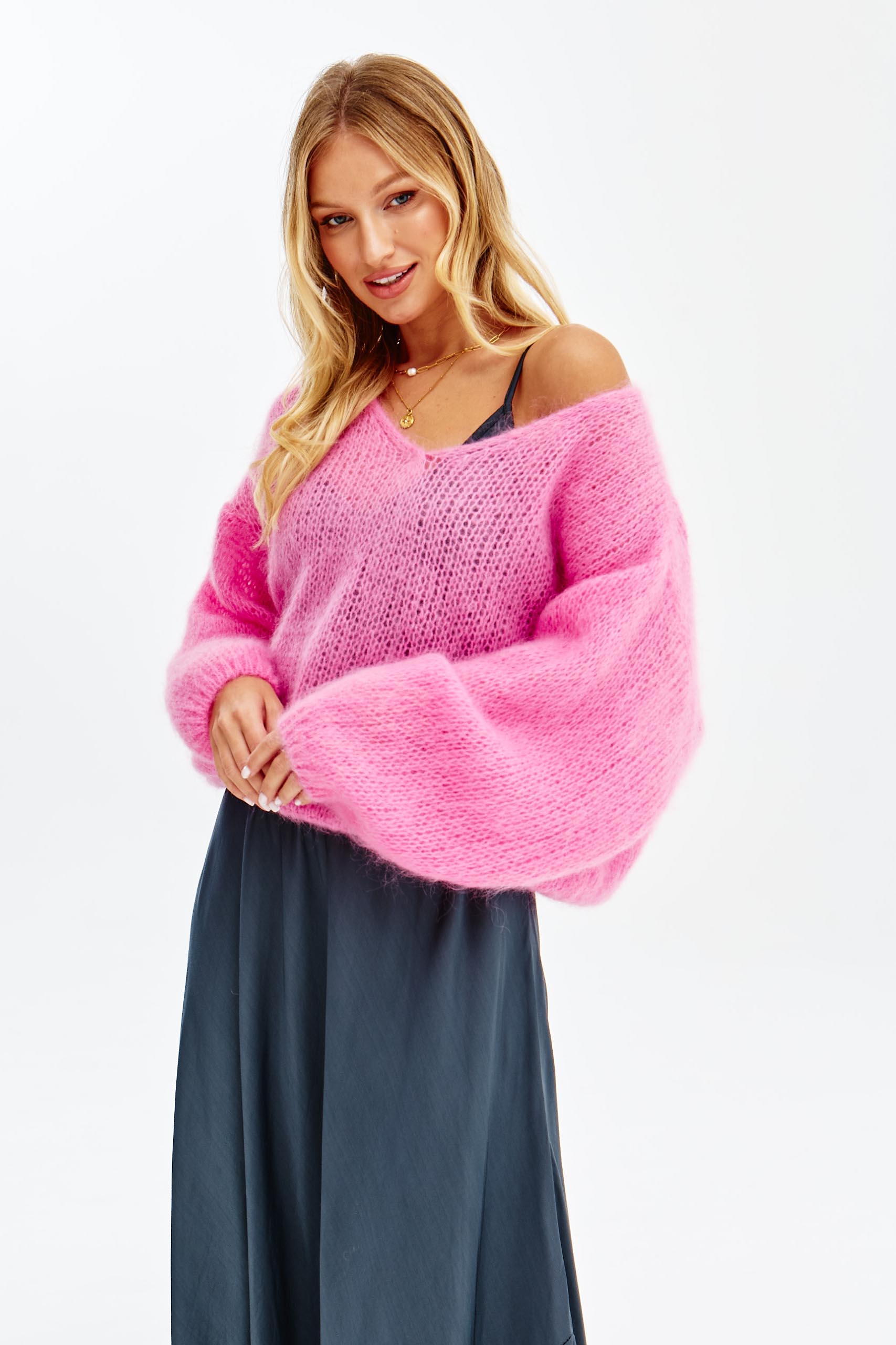 Bubblegum mohair sweater – NAOKO-STORE.com