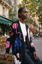 Midnight Paws Long Cardigan