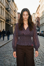 Plum Freckles Tencel Blouse