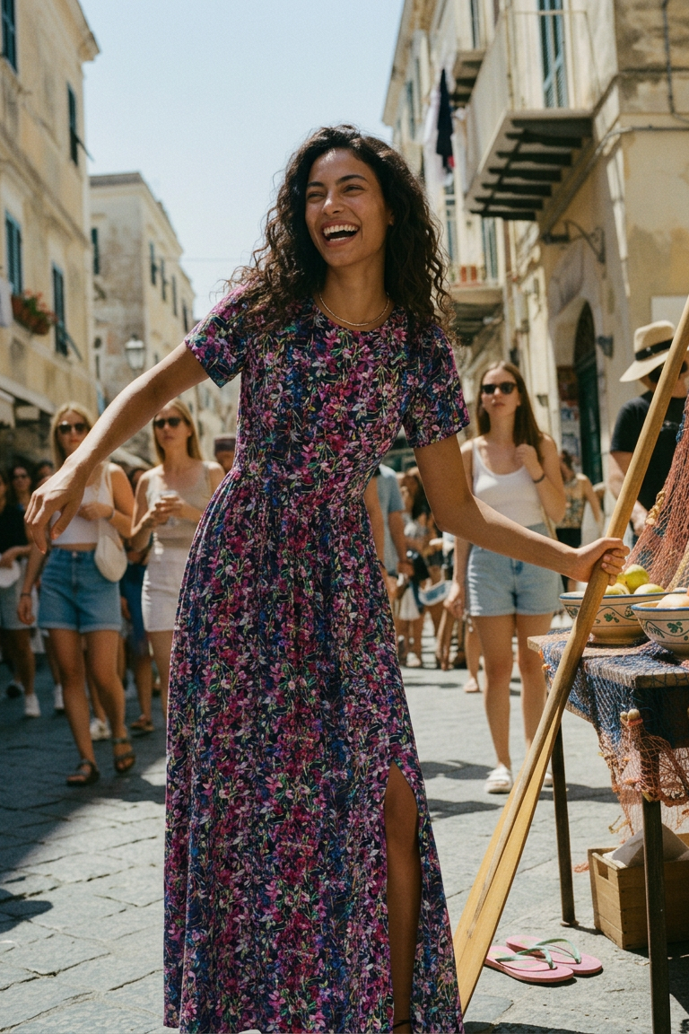 Bayberry Maxi Dress with an Open Back