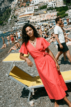 Rosso Riviera Midi Dress