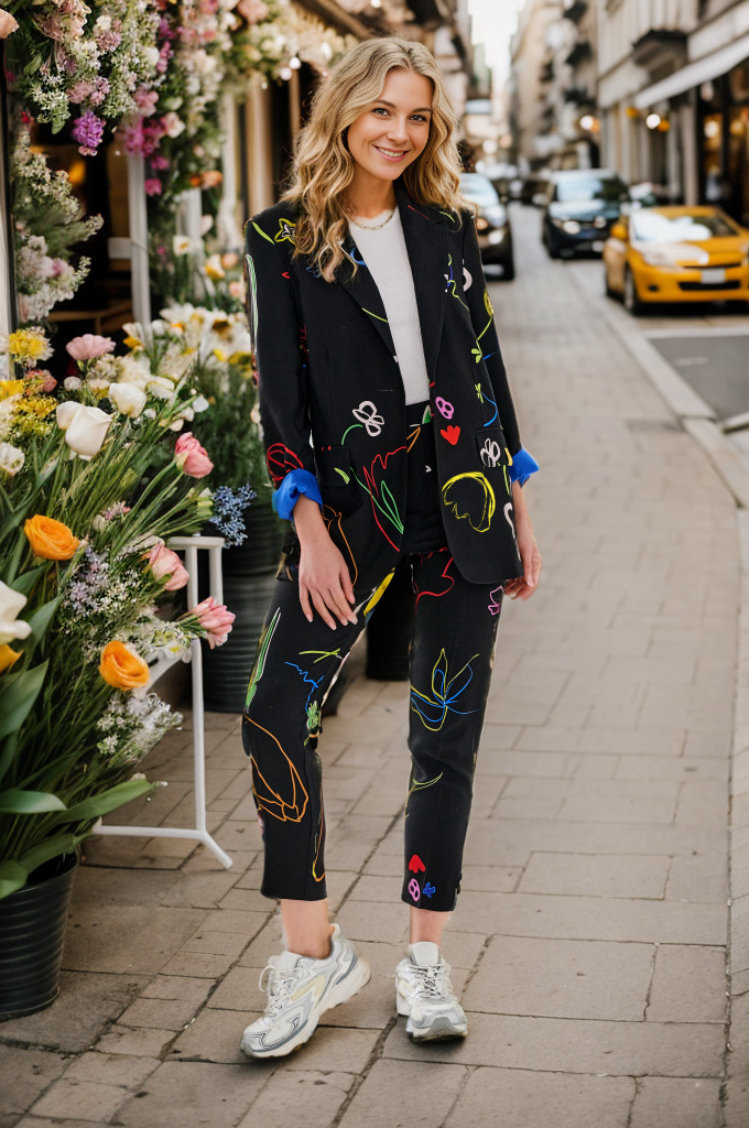Botanische Oversize-Jacke