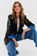Botanische Oversize-Jacke