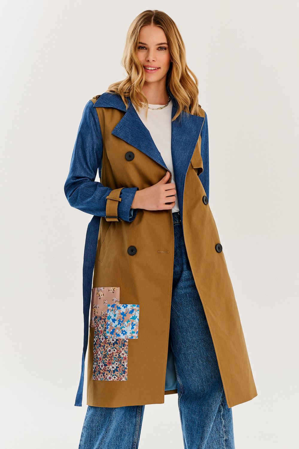 Blue Moon klassischer Trenchcoat