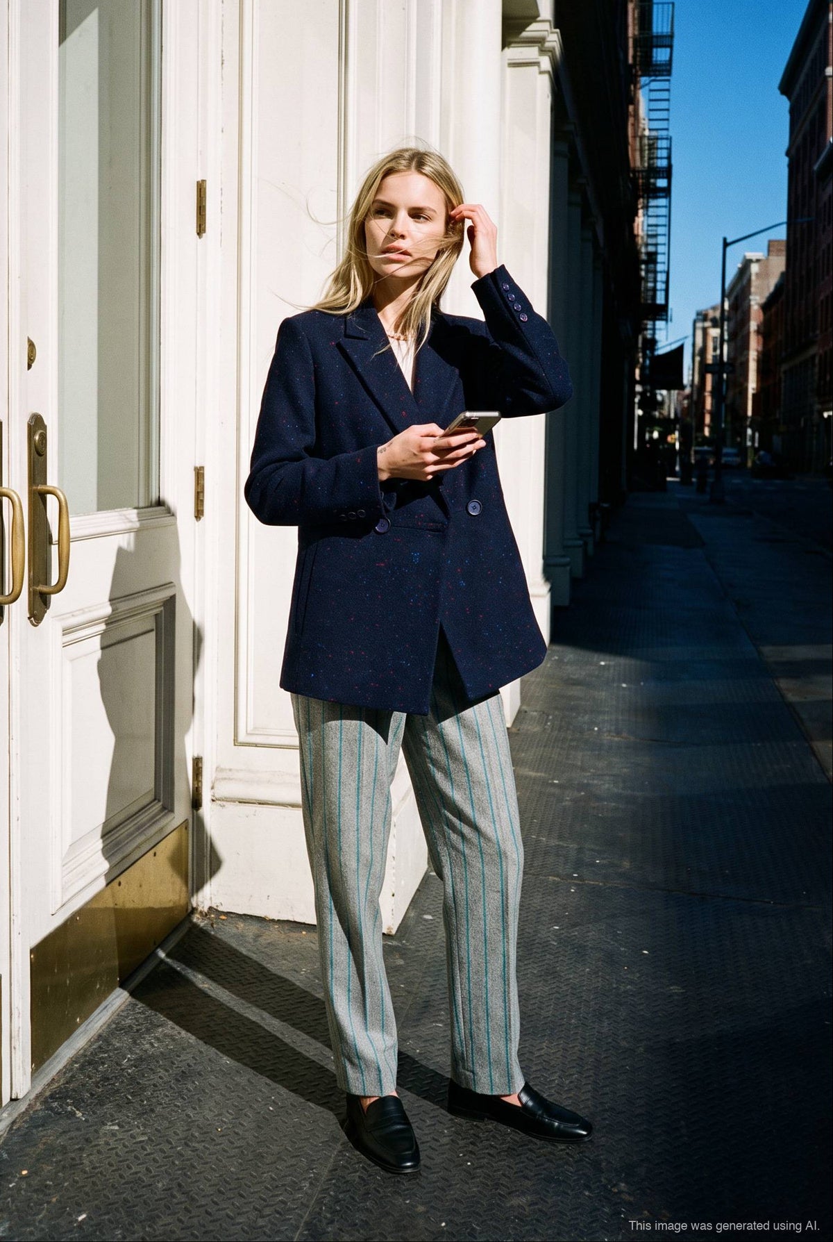 Midnight Splash Wool Blazer