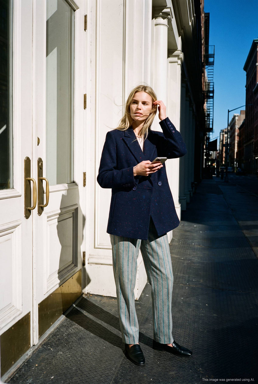 Midnight Splash Wool Blazer