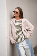 Parka corta con capucha Desert Flower