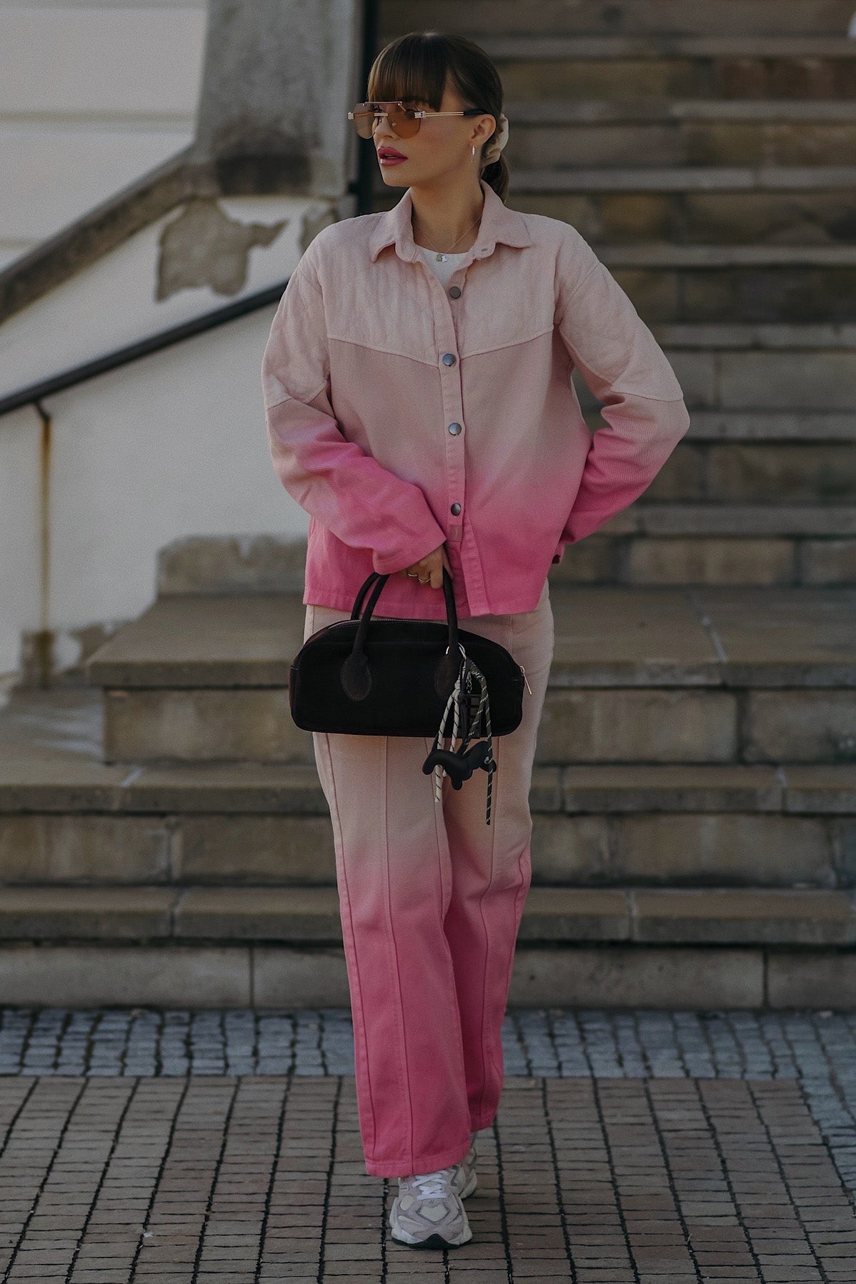 Pantaloni din denim Strawberry Bubblegum