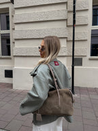 Borsa a mano in pelle scamosciata Full Swing