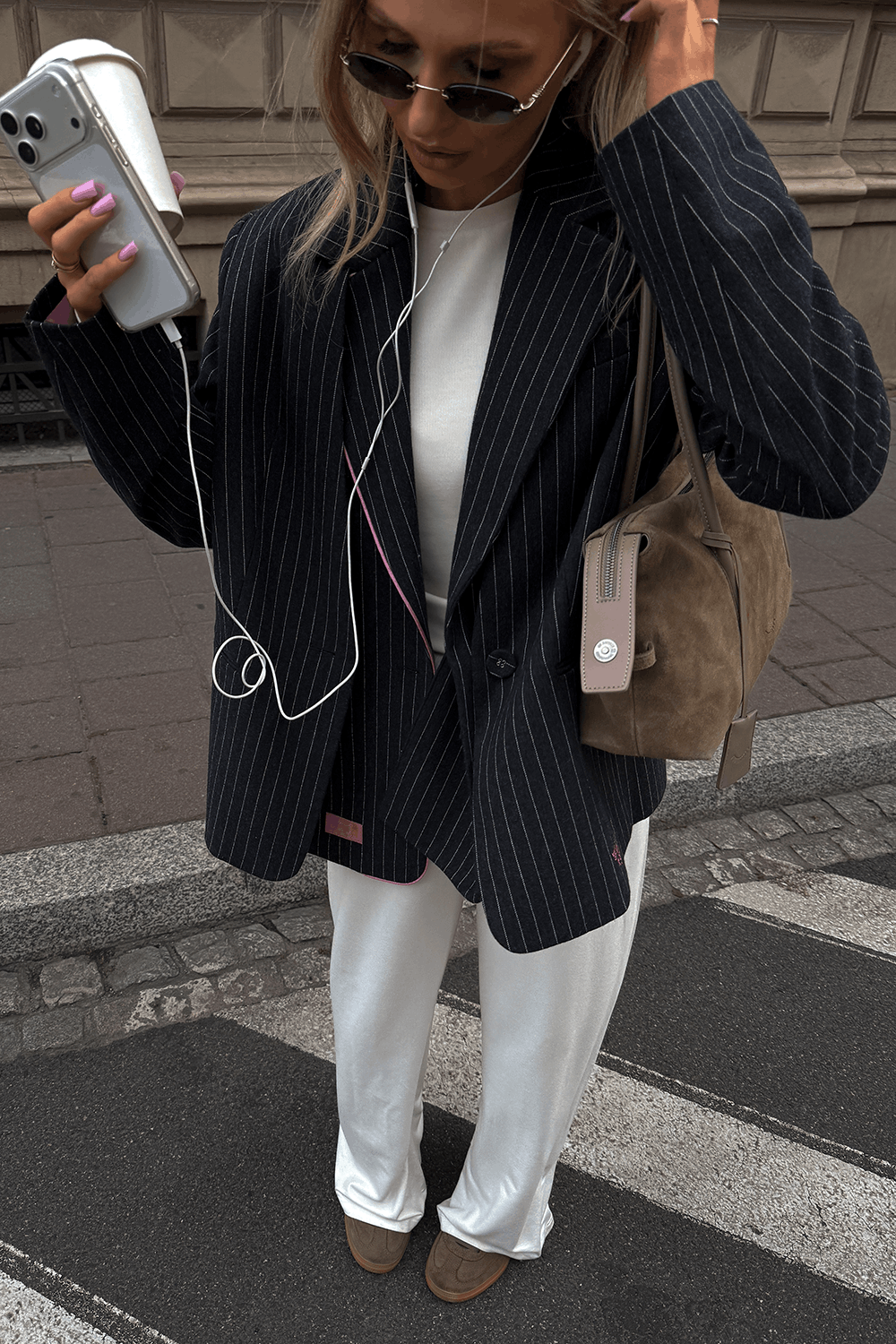 Anthracite Blazer with Detachable Collar