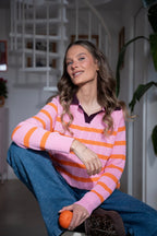 Pink Cloud polo sweater