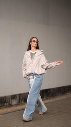 Jeansi Secret Shine cu crac larg