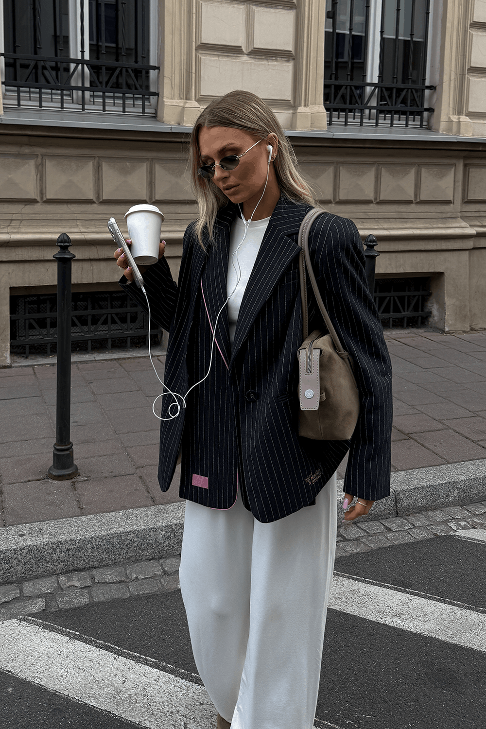 Anthracite Blazer with Detachable Collar