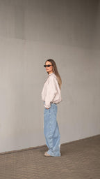 Jeansi Secret Shine cu crac larg