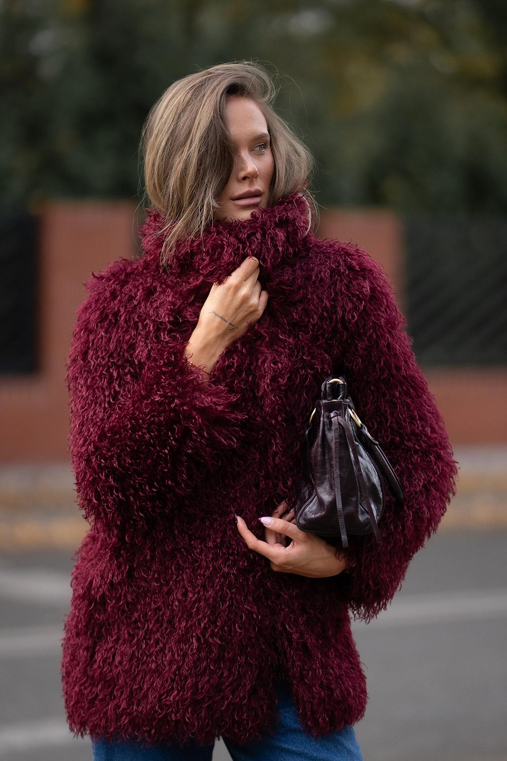 Blană artificială Cranberry Magic