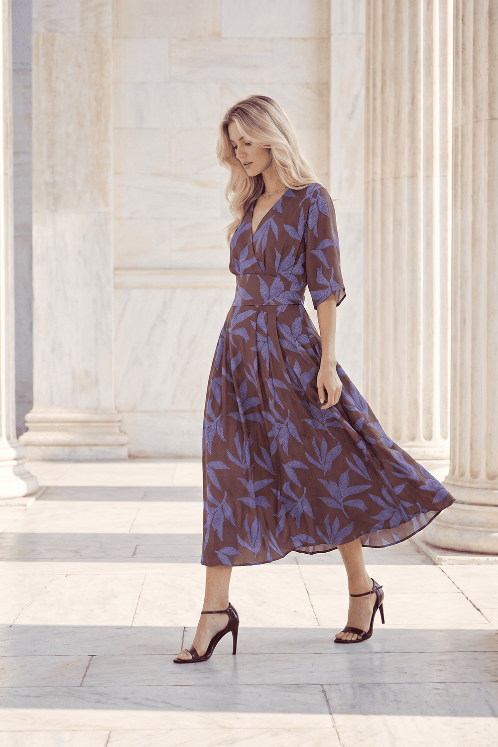 Lavender Wine midi dress –
