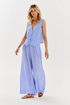 Pantaloni largi din in Light Breeze
