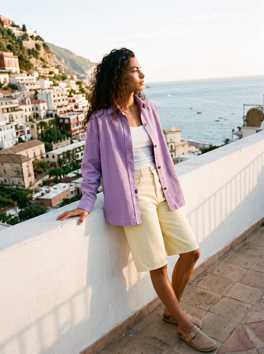 Lavender Ray Shirt Jacket
