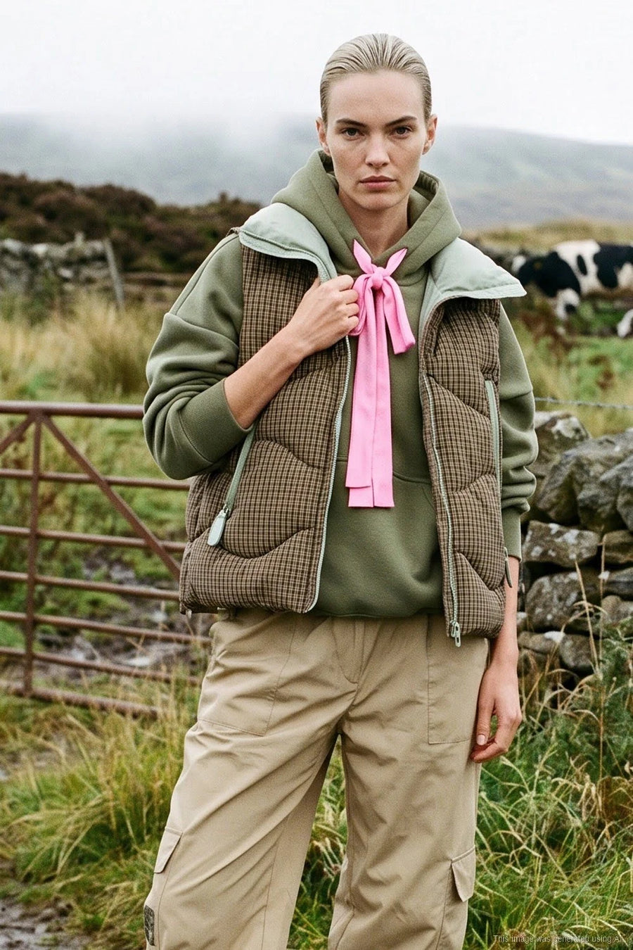 Checked Out Short Vest