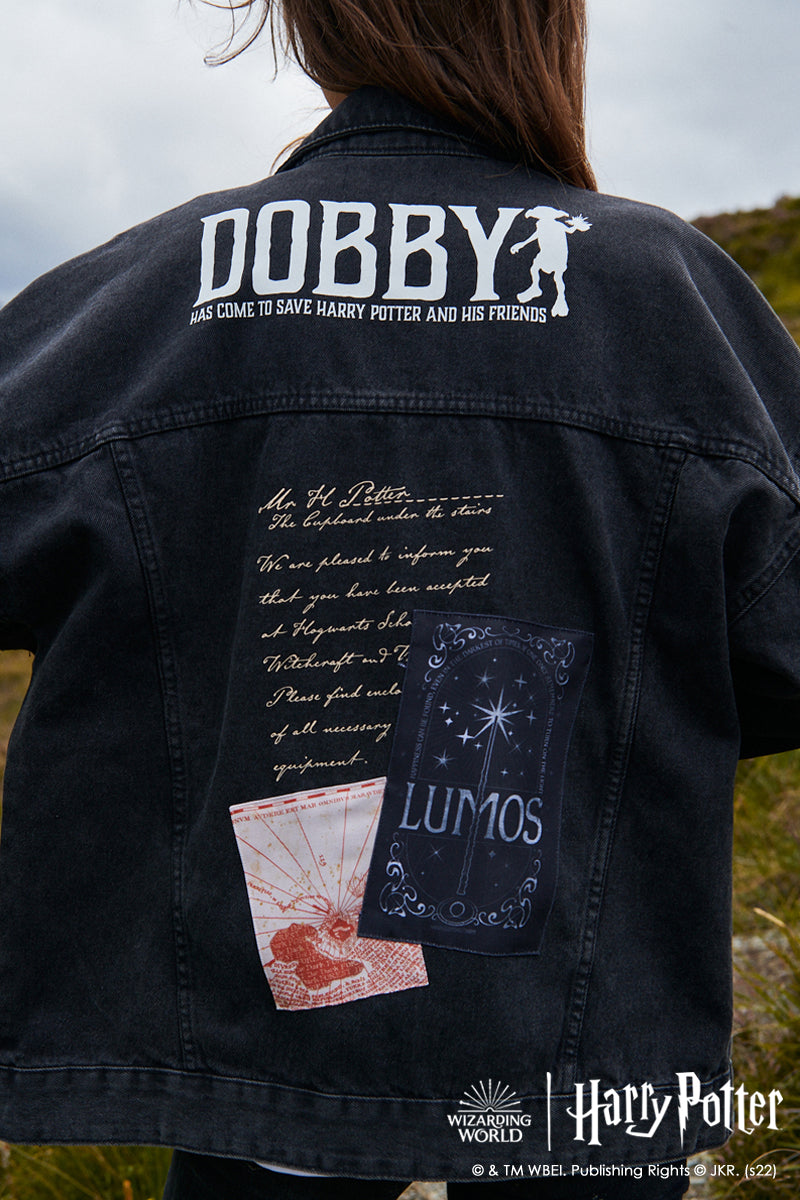 【Anyone more】Dobby Black Denim Crop Jacket Debbie Coated Dobby Denim Crop Jacket – Coût De La Liberté