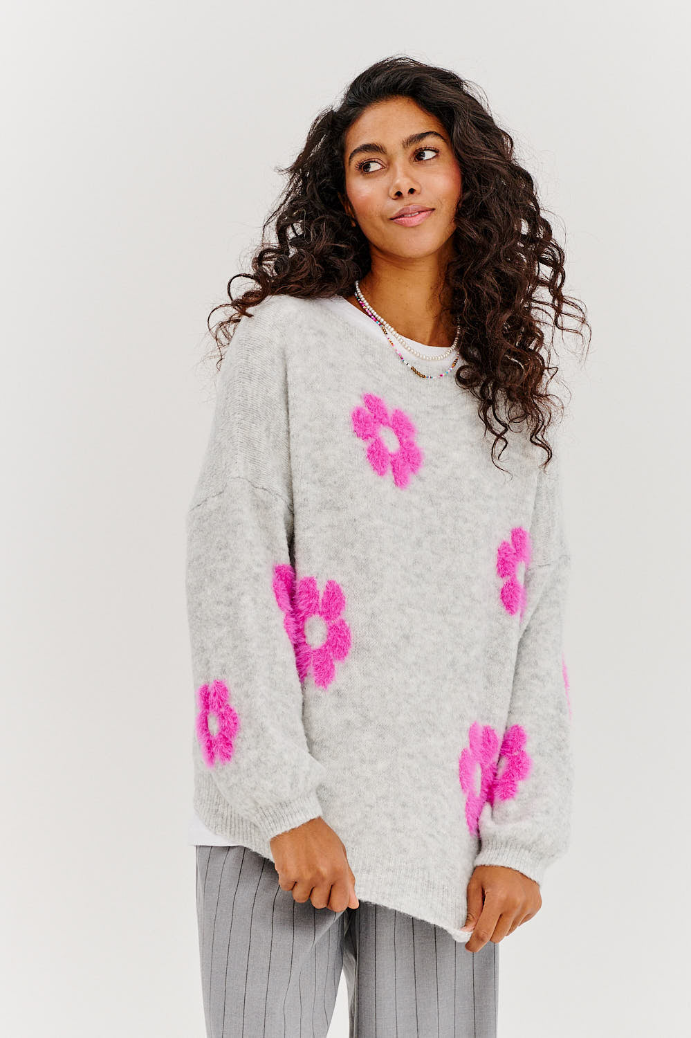 Flauschiger Love-Pullover